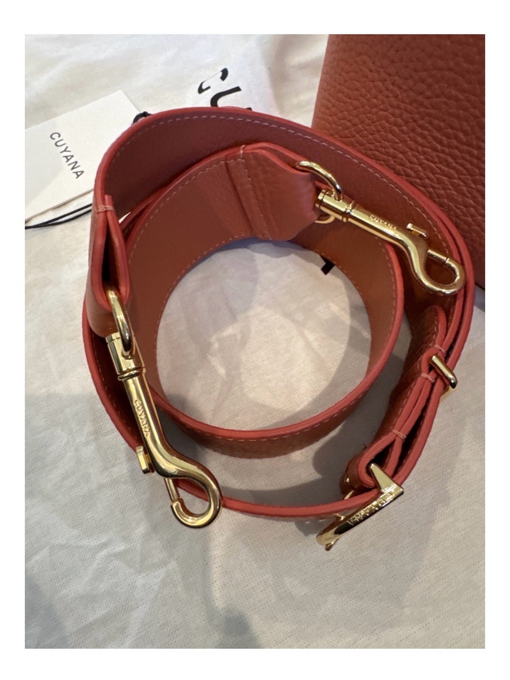 Cuyana Linea Leather Bucket Bag in Terracotta - Picture 10 of 10
